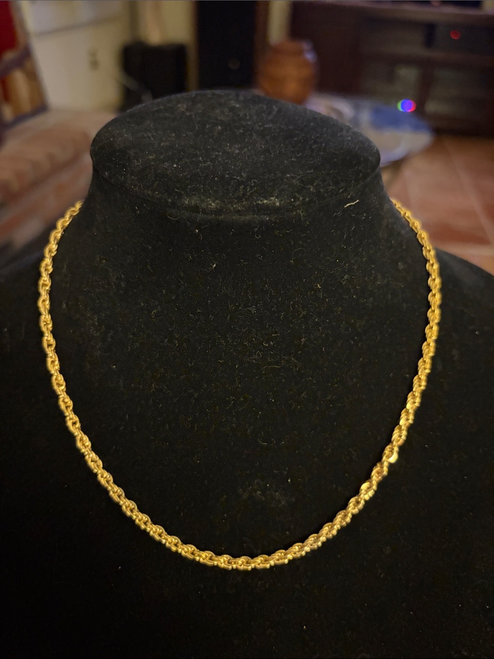 💛🧡18” Gold Filled Rope Chain Necklace 18”